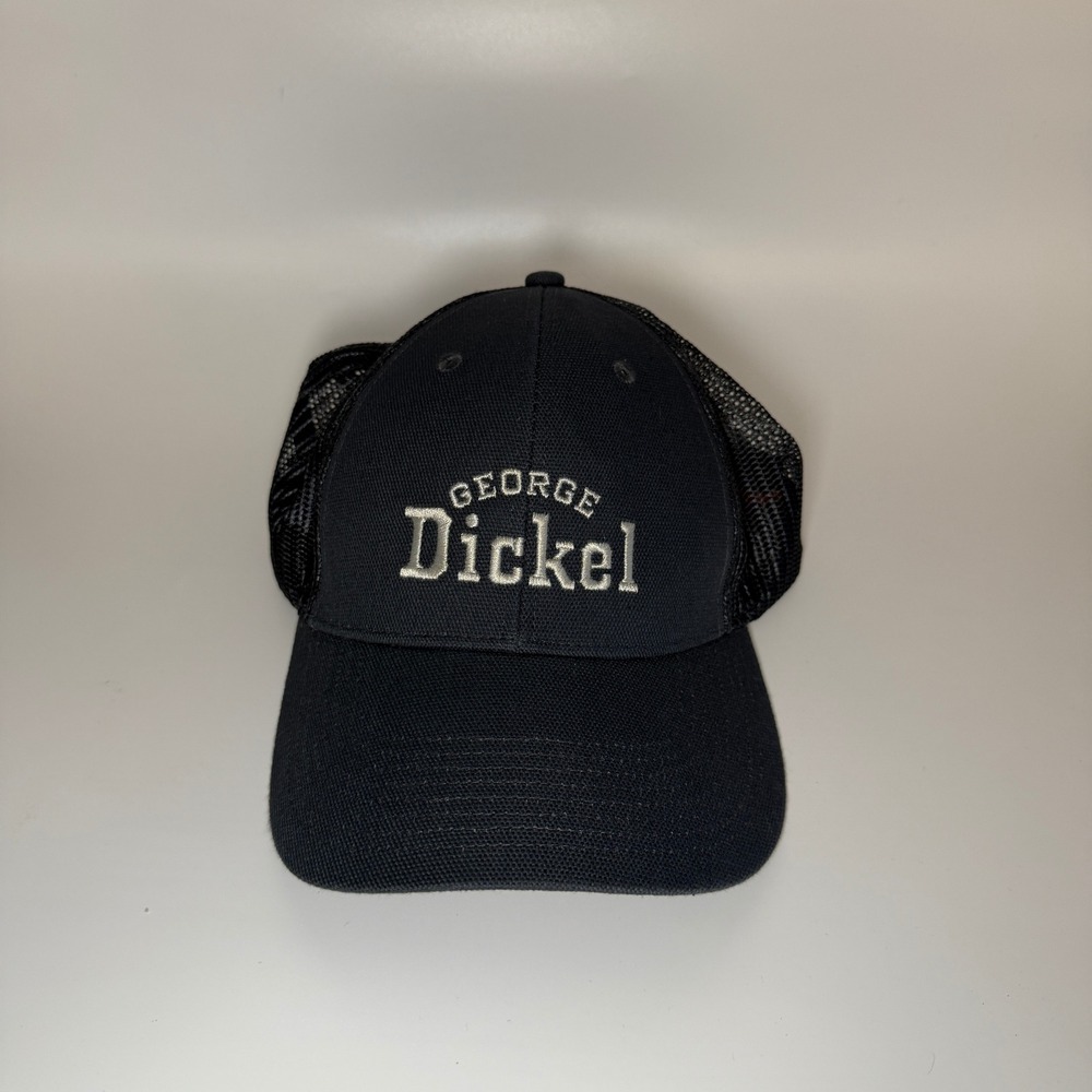 George Dickel Whiskey CornerStone Black Cotton Mesh Trucker Hat Mens OSFA‎